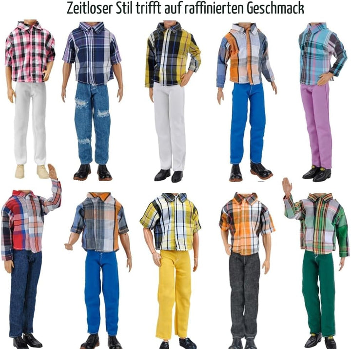 IMAGINE 10-Item Fantastic Pack = 5 Sets Mode Casual Wear Kleidung Outfit mit 5 Paar Schuhe für Junge
