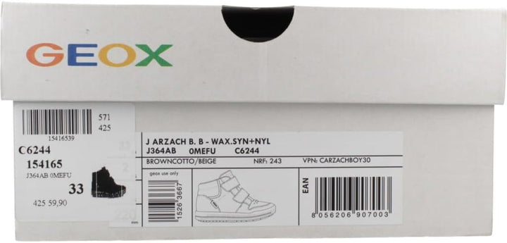 Geox Jungen J Arzach Boy B Sneaker 26 EU Braun, 26 EU Braun