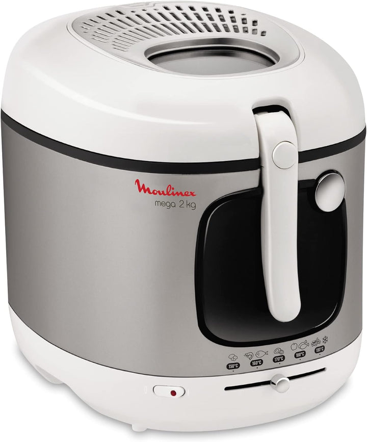 Moulinex AM4800 Mega 2kg Fritteuse | Fritteuse mit Öl | Anti-Geruchs-Filter | regelbare Temperatur |
