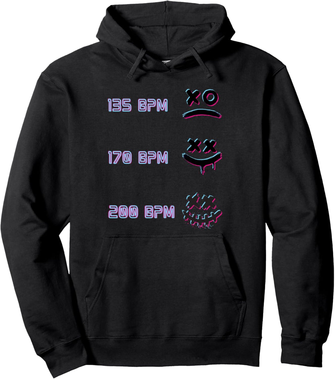 Acid House EDM Techno-Partyfestival DJ Uptempo 200BPM Rave Pullover Hoodie