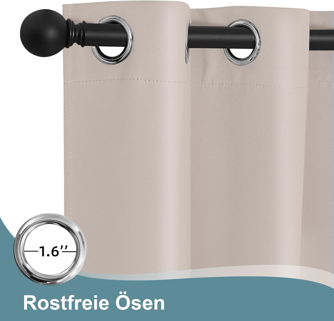 Lapalife Türvorhang Blickdicht mit Ösen H203xB132cm Thermovorhang Raumverdunkelung Vorhang Drapierun