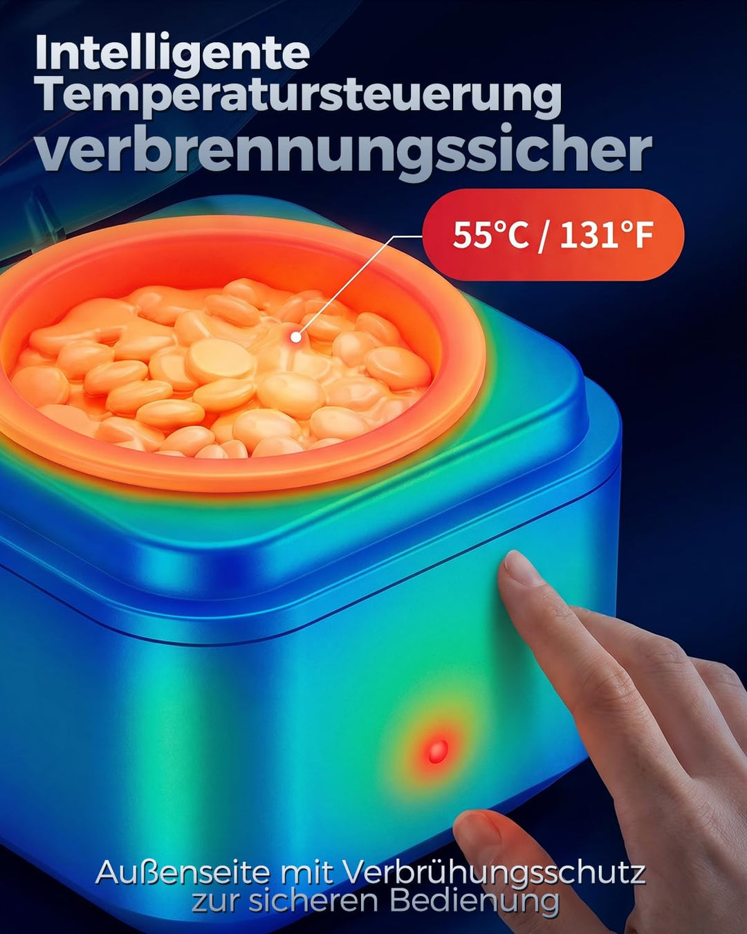 Aokitec Nasenhaarentferner Wachs Set für Herren mit USB-Schnellwärmung - Haarentfernungs Waxing Kit