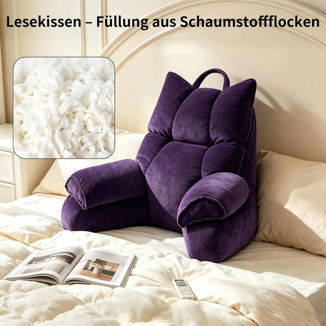 Lesekissen Bett mit Rückenlehne, Rückenkissen Sofa &amp; Bett Erwachsene | Lesekissen für Bett &amp; Sofa, R
