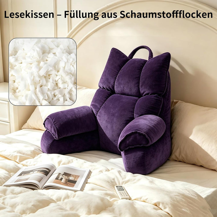 Lesekissen Bett mit Rückenlehne, Rückenkissen Sofa &amp; Bett Erwachsene | Lesekissen für Bett &amp; Sofa, R