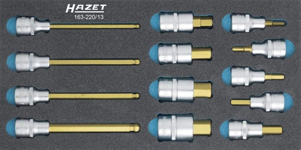 HAZET 163-220/13 Schraubendreher-Einsatz-Satz 163-220/13 Cvd-tin Coated, 163-220/13 Cvd-tin Coated
