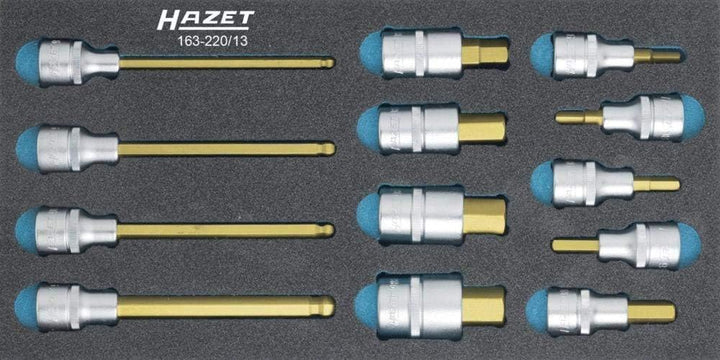 HAZET 163-220/13 Schraubendreher-Einsatz-Satz 163-220/13 Cvd-tin Coated, 163-220/13 Cvd-tin Coated