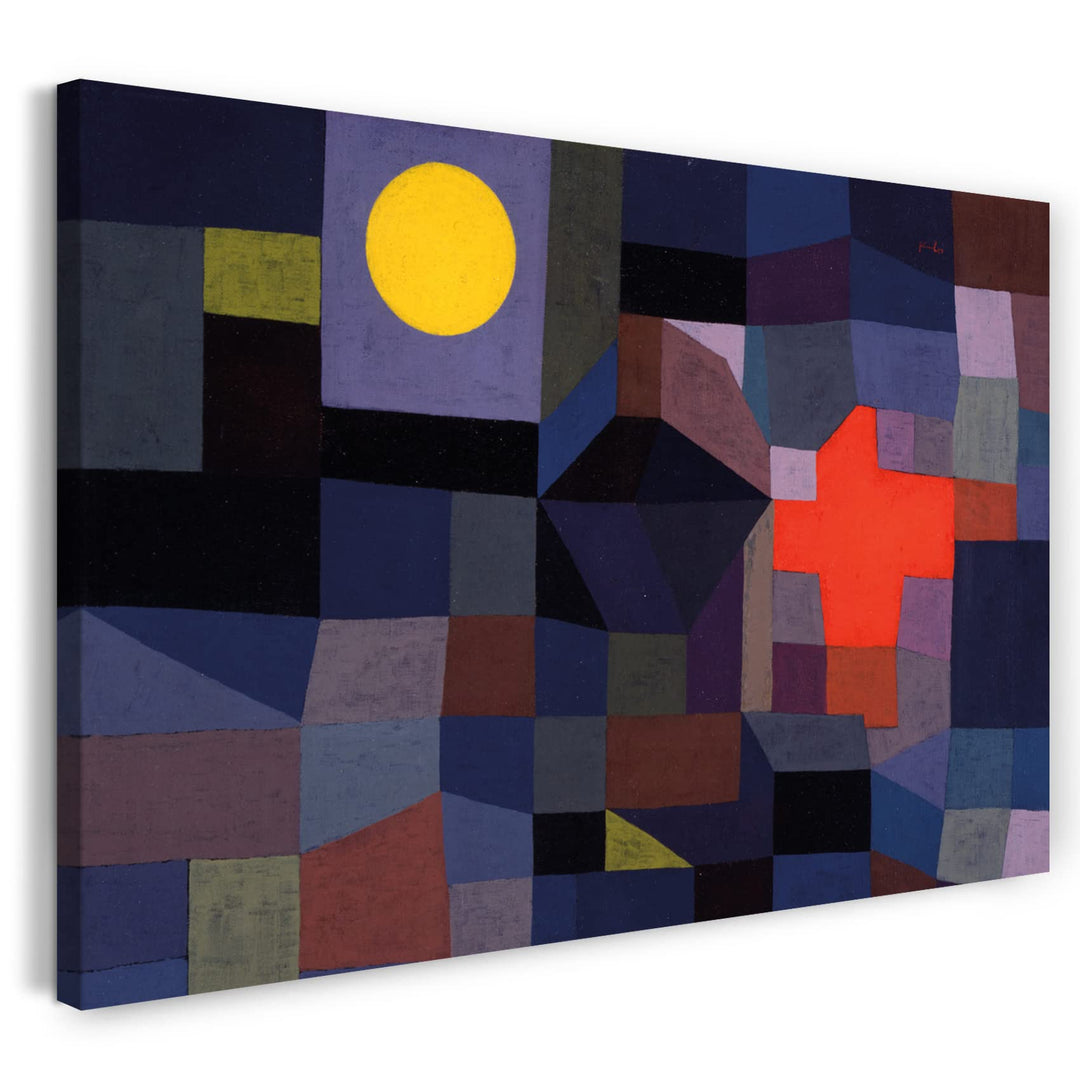 Leinwand (60x40cm): Paul Klee - Feuer bei Vollmond 60x40 cm, 60x40 cm
