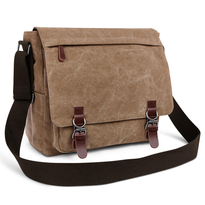 DORRISO Herren Umhängetasche Mode Schultertasche Leinwand Schultertaschen für 13.3 Zoll Laptop Kurie