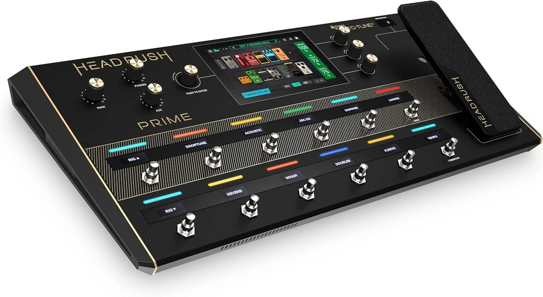 HeadRush Prime - Gitarren &amp; Vocal Multi-Effekt-Pedal, Modelling-Prozessor mit Amp Cloner, Antares Au