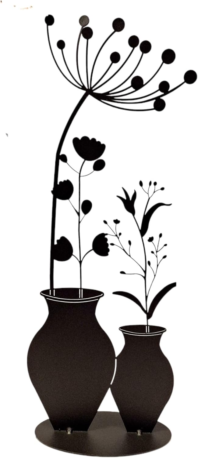 Edelrost Doppelvase Blumen Edelrostblume Metallblume Blume Rost Garten Metall Blumen Vase Deko Dekor