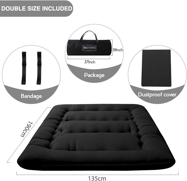 MAXYOYO Klappmatratze Futon Matratze Bodenmatratze Gepolsterte Japanische Tatami Gesteppte Bett, Dic