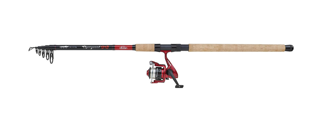 Berkley Cherrywood Spezi Tele Combos, Ruten- und Rollen-Sets mit Modellen, die speziell für Aal, Hec