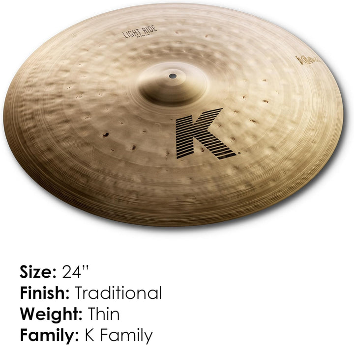 Zildjian K Zildjian Series - 24" Light Ride Cymbal 24 Zoll Light Ride, 24 Zoll Light Ride