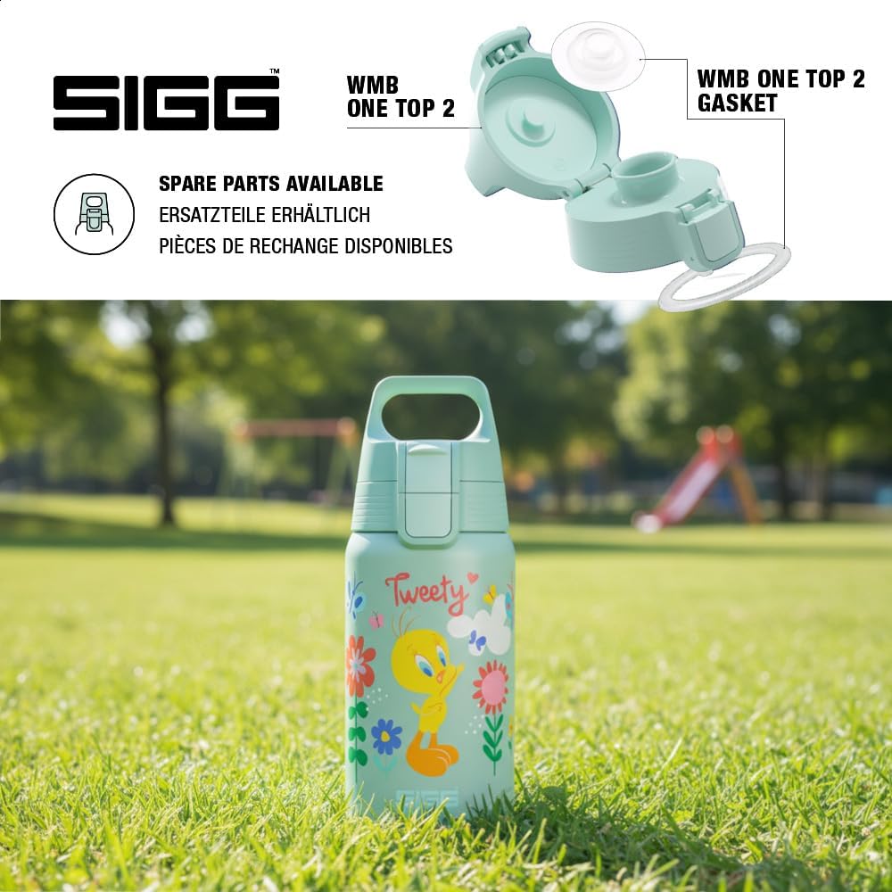 SIGG - Edelstahl Trinkflasche Kinder - Shield One - Für Kohlensäurehaltige Getränke Geeignet - Ausla