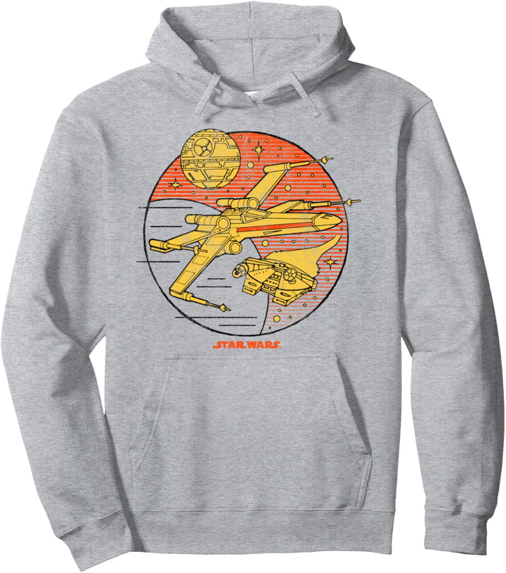 Star Wars X-Wing Falcon Vintage Space Craft Pullover Hoodie