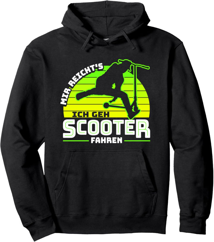 Mir Reicht's Ich Geh Scooter Fahren Retro Trick Stunt Roller Pullover Hoodie