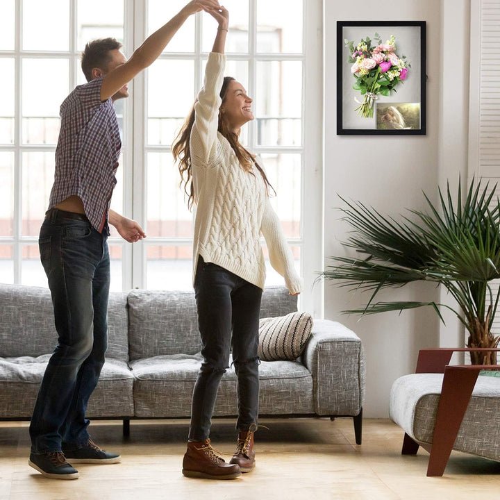 TJ.MOREE Blumen Grosse Schattenbox Vitrine Rahmen mit Glasfenstertür Bilderrahmen Hochzeitsstrauss E