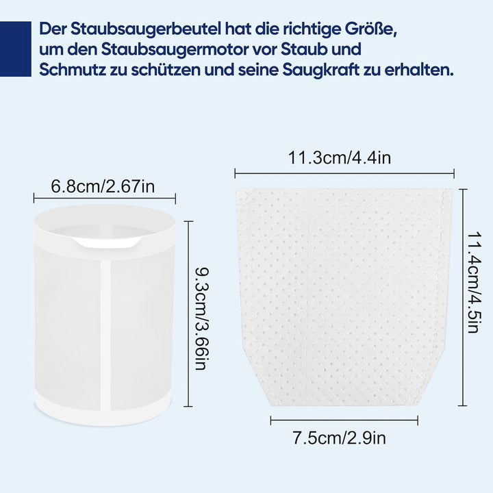 Smilefil 3 Vorfilter + 3 Filter für Makita CL100 / 106/180 DCL180 Staubsauger Zubehör Staubsaugerbeu