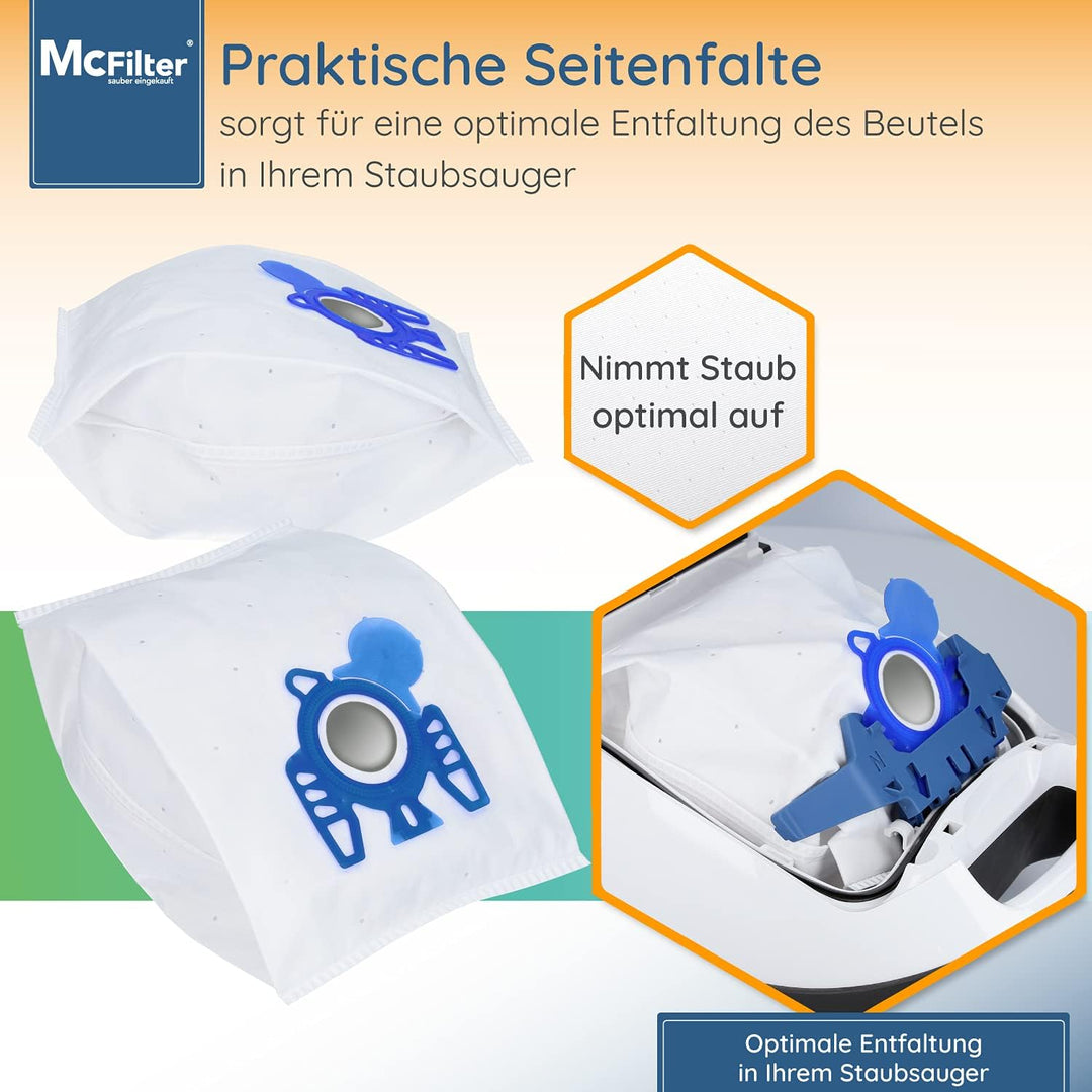 McFilter | 20 Staubsaugerbeutel Alternative für Beutel Swirl M40 / M49, Staubbeutel inkl. Mikrofilte