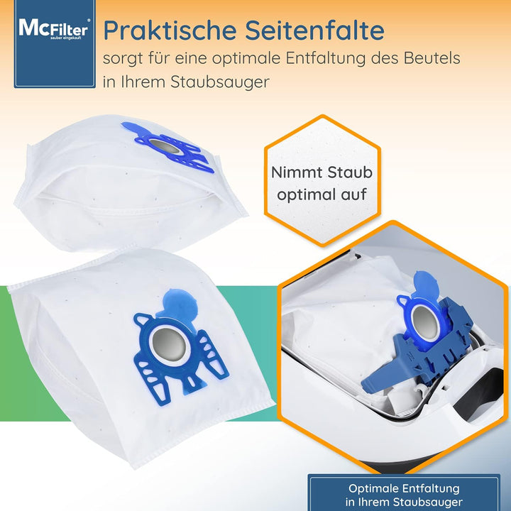 McFilter | 20 Staubsaugerbeutel Alternative für Beutel Swirl M40 / M49, Staubbeutel inkl. Mikrofilte