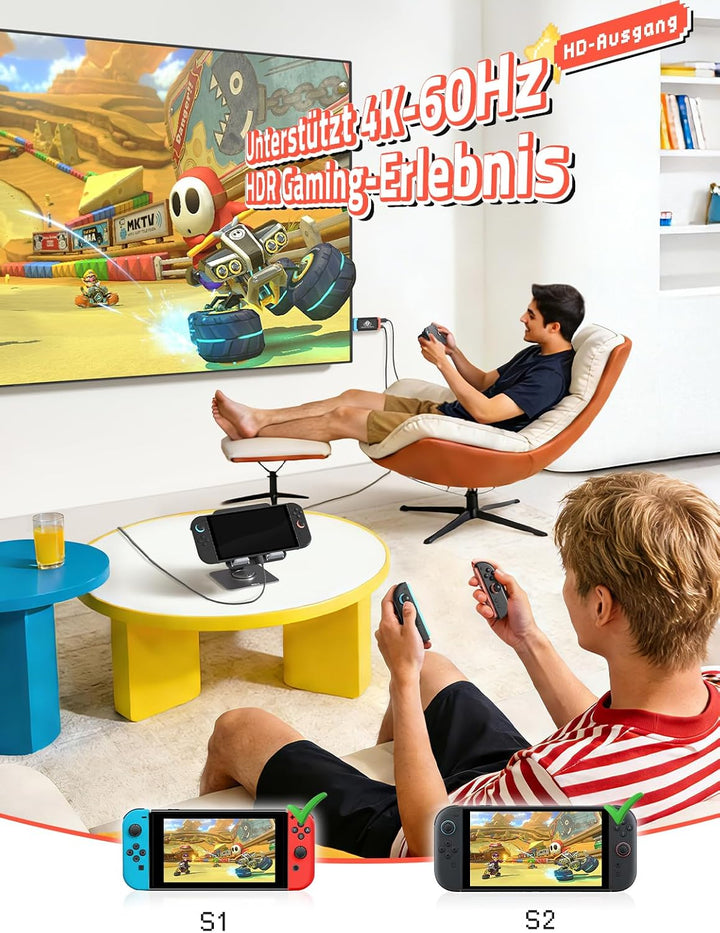 Lemorele USB-C auf HDMI Adapterkabel 1m, kompatibel mit Switch 2, 4K@60Hz, 1m