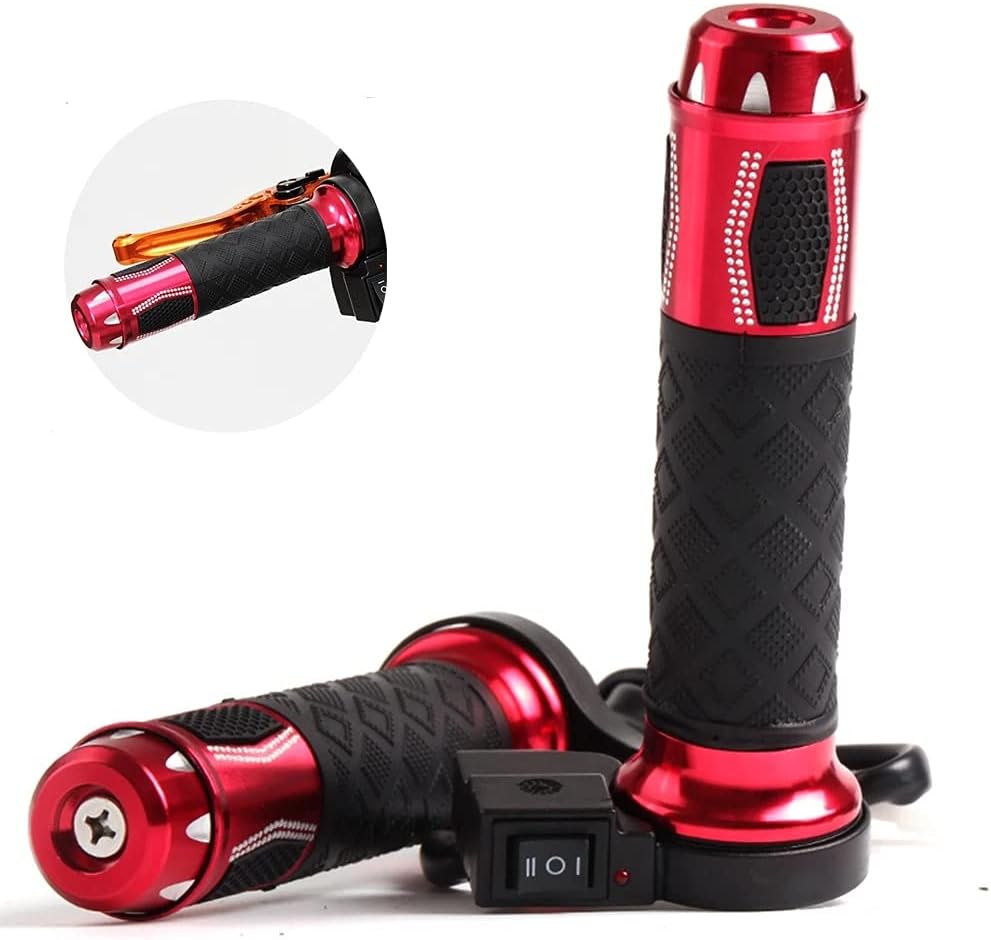 Baceyong Motorrad-Lenkergriffe 22 mm (7/8"), elektrisch beheizte Lenkergriffe, universelle Motorrad-