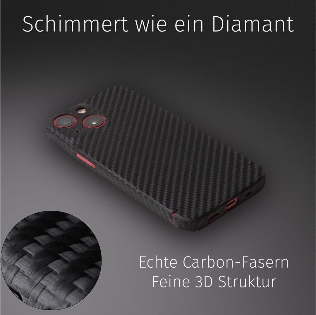 FILONO iPhone 13 Carbon Hülle kompatibel mit MagSafe ultradünn iPhone 13 CARBON Case MS, iPhone 13 C