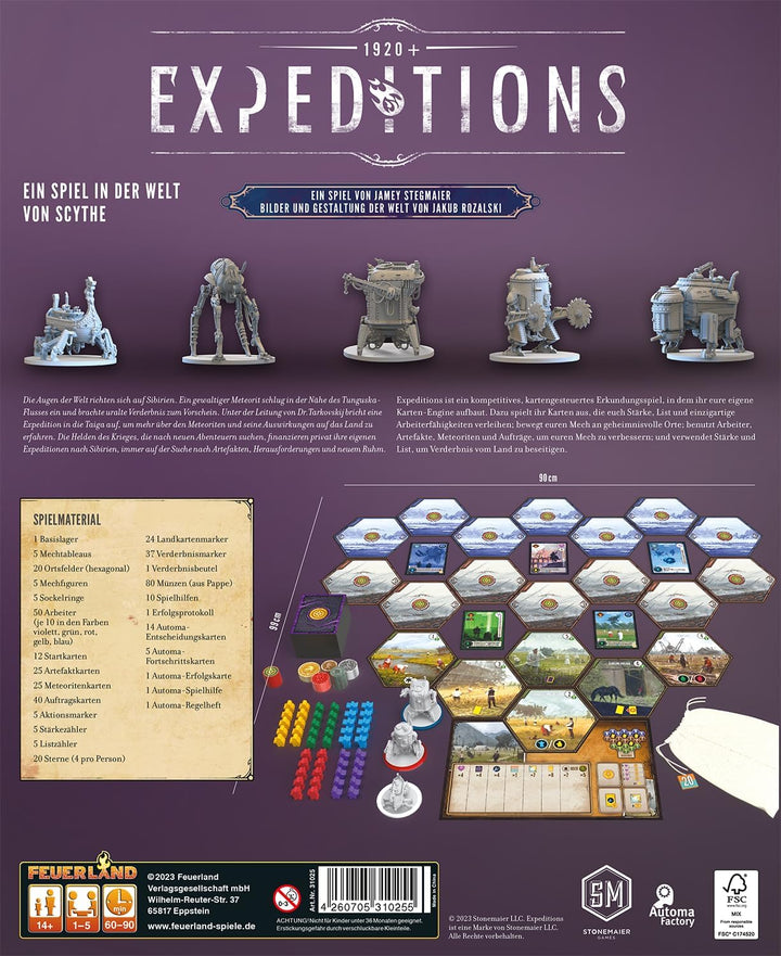 Feuerland Spiele 31025 Expeditions Brettspiel