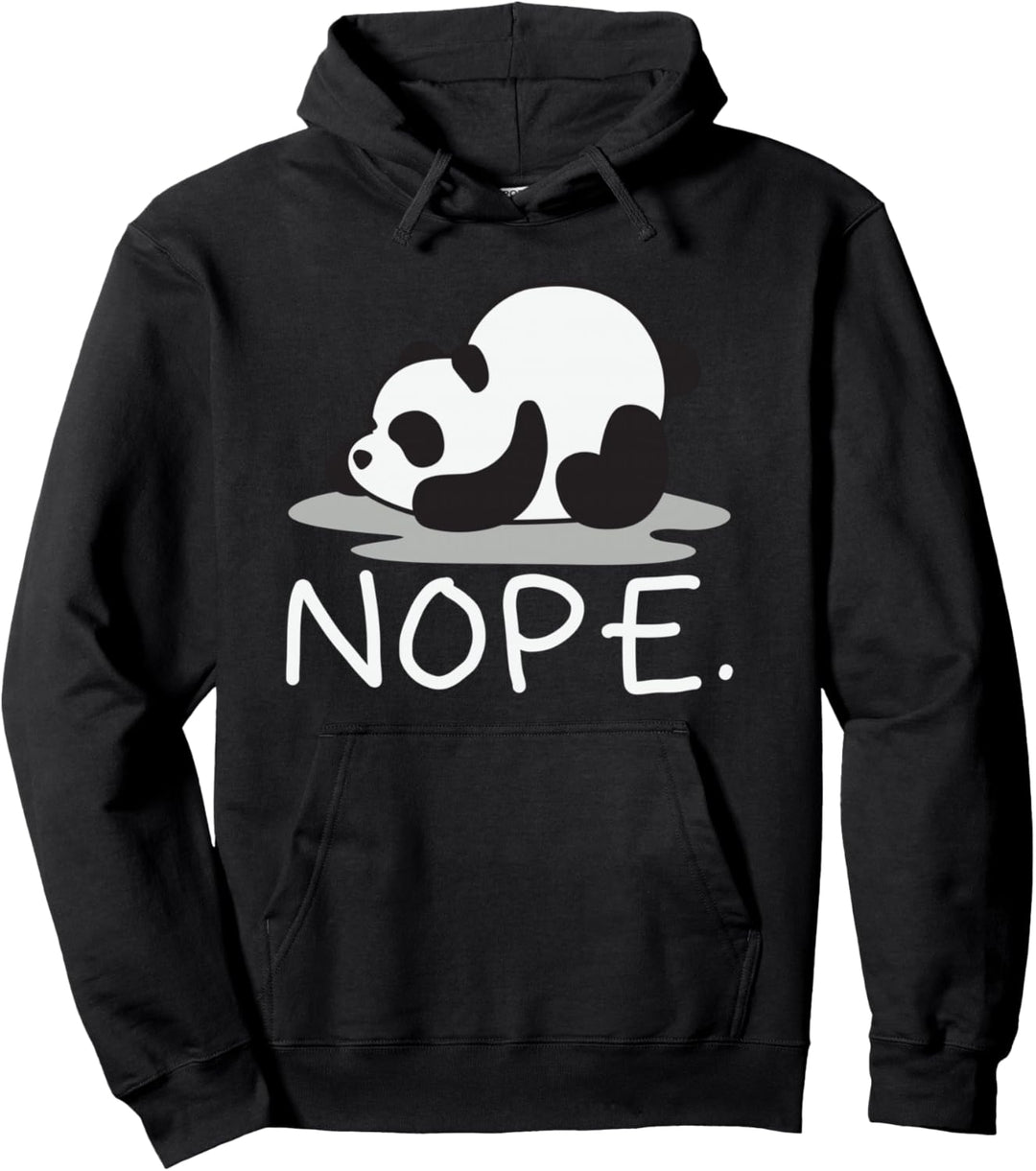Panda: Lazy Panda Nope not Today lustiges Panda-Geschenk Pullover Hoodie