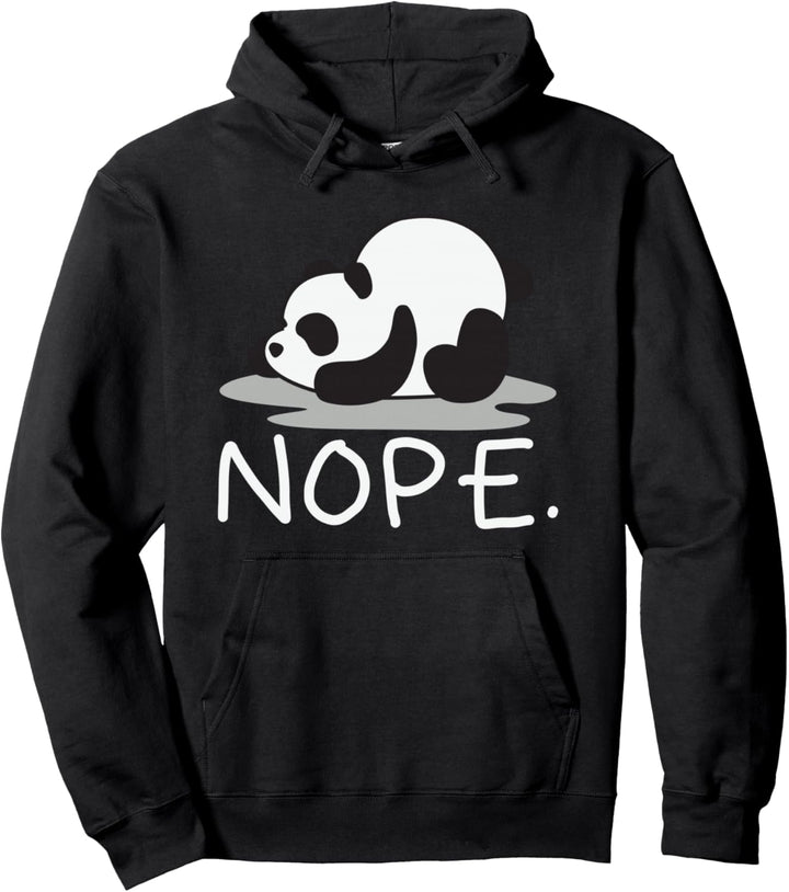 Panda: Lazy Panda Nope not Today lustiges Panda-Geschenk Pullover Hoodie