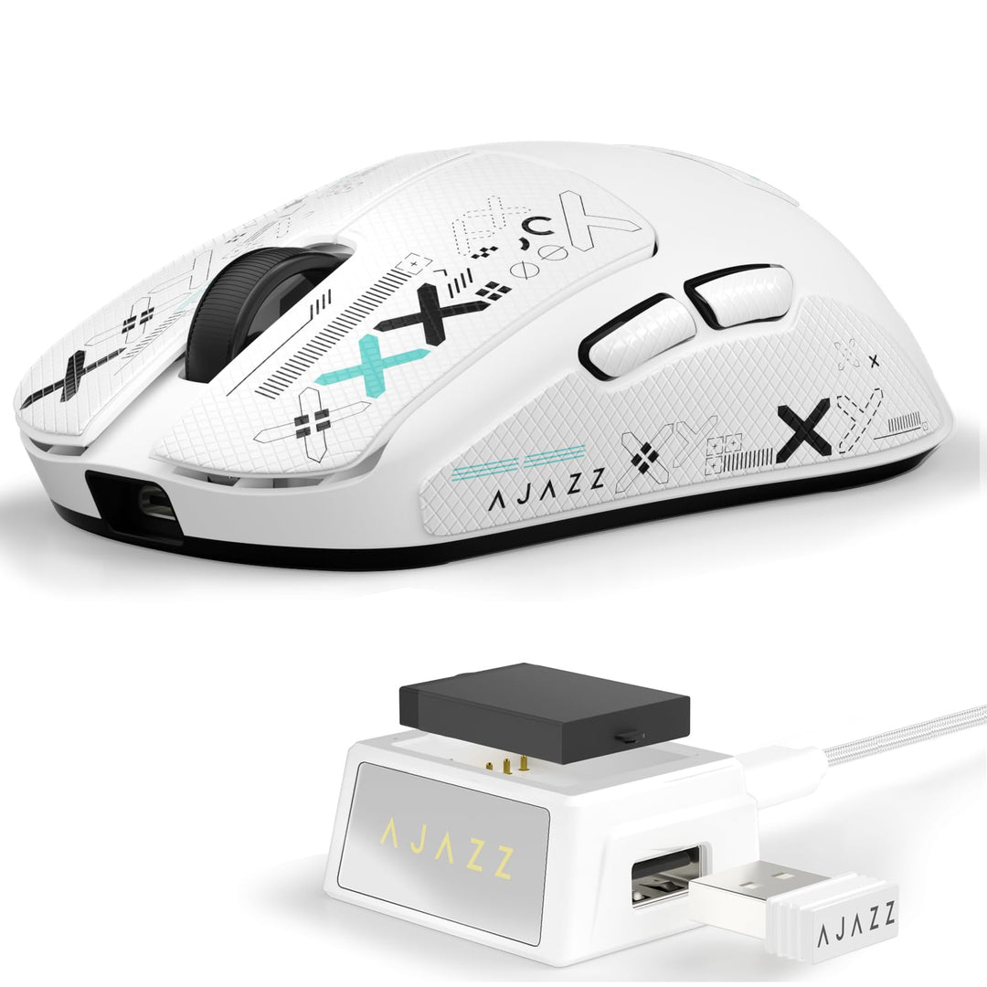 FREEWOLF X AJAZZ AJ159 V2 Kabellose Gaming-Maus, Hot-Swap-Akku, 3-Mode (2,4G/BT/Kabelgebunden), PAW3