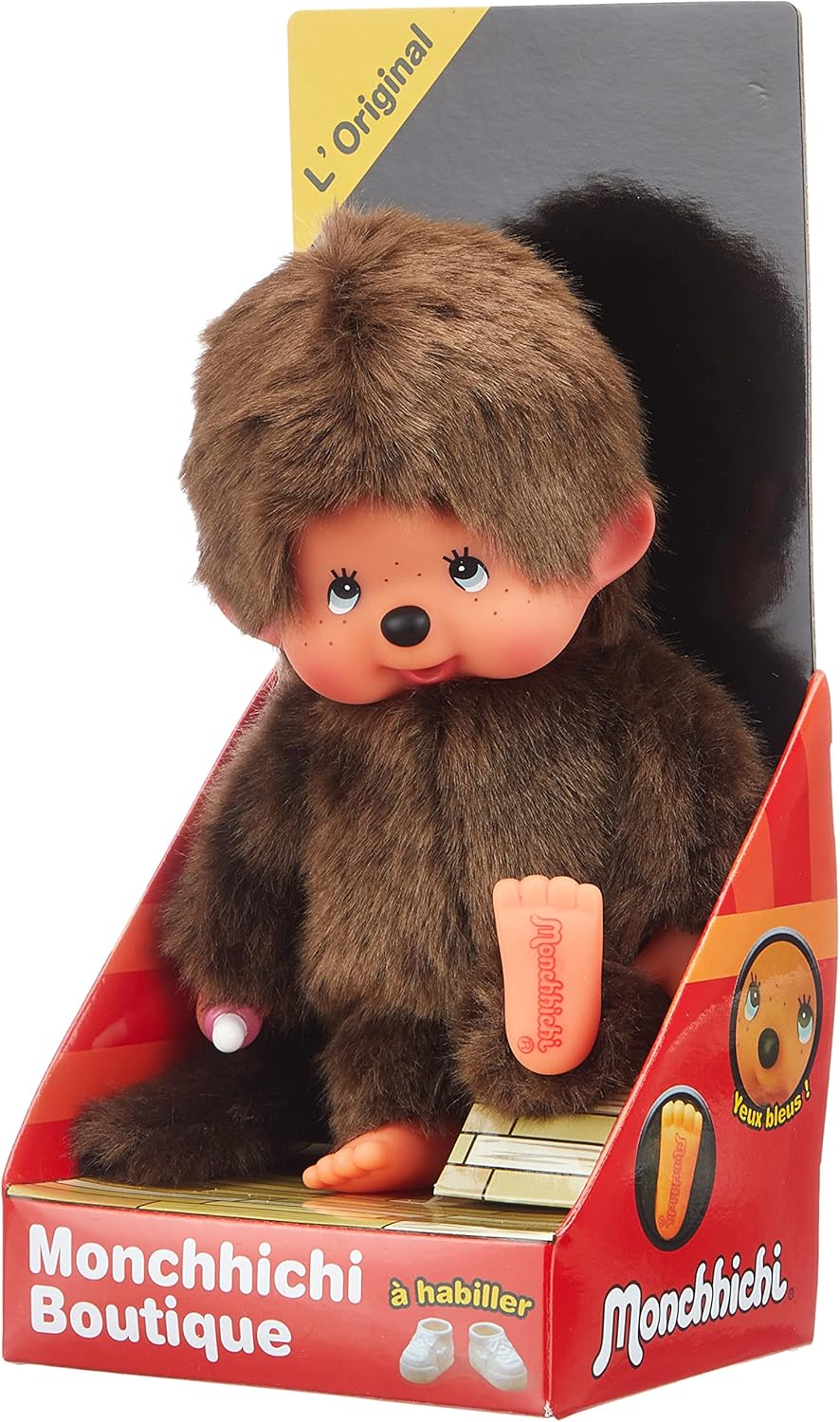BANDAI - Monchhichi - Kuscheltier Monchhichi Original - Ikonisches Affenkuscheltier der 80er Jahre,