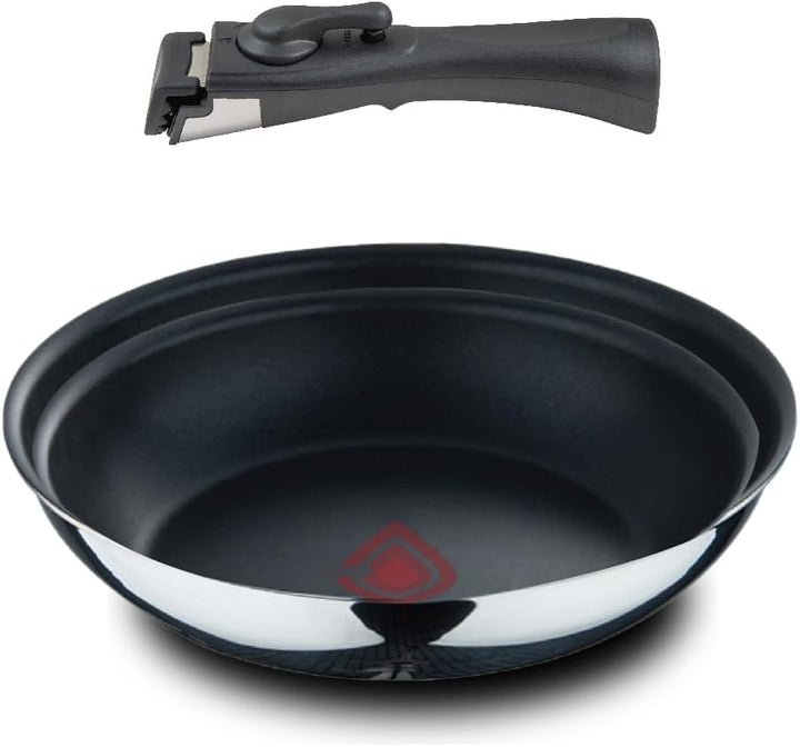 Bergner- Set 3 Stück Bratpfannen (24+26 cm) mit abnehmbarem Griff - Edelstahl - Antihaftbeschichtung