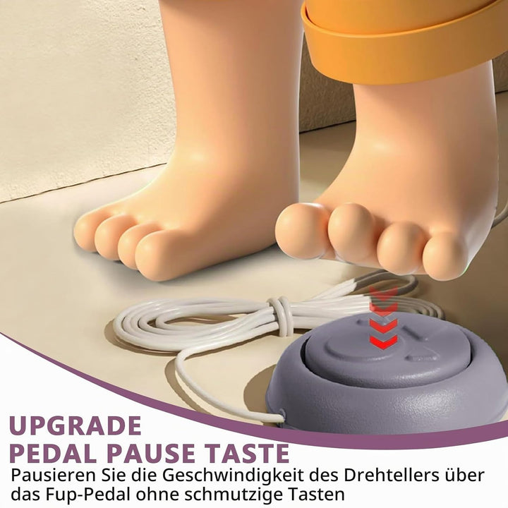 Töpferscheibe Elektrisch, 0–200 R/min stufenlos regulierbar Mini töpferscheibe, 12cm Aluminium-Dreht