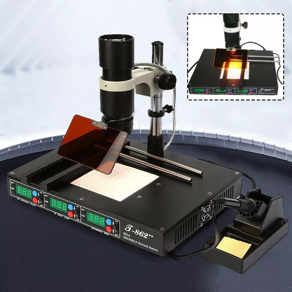 Infrarot Lötstation BGA Rework SMD Soldering Station mit Vorheizung 650W für Mikrokomponenten Nachbe