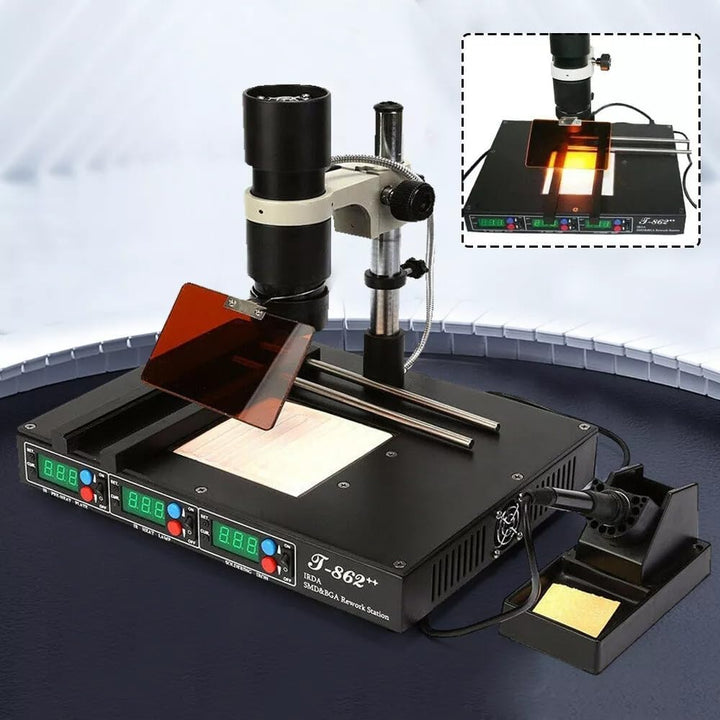 Infrarot Lötstation BGA Rework SMD Soldering Station mit Vorheizung 650W für Mikrokomponenten Nachbe