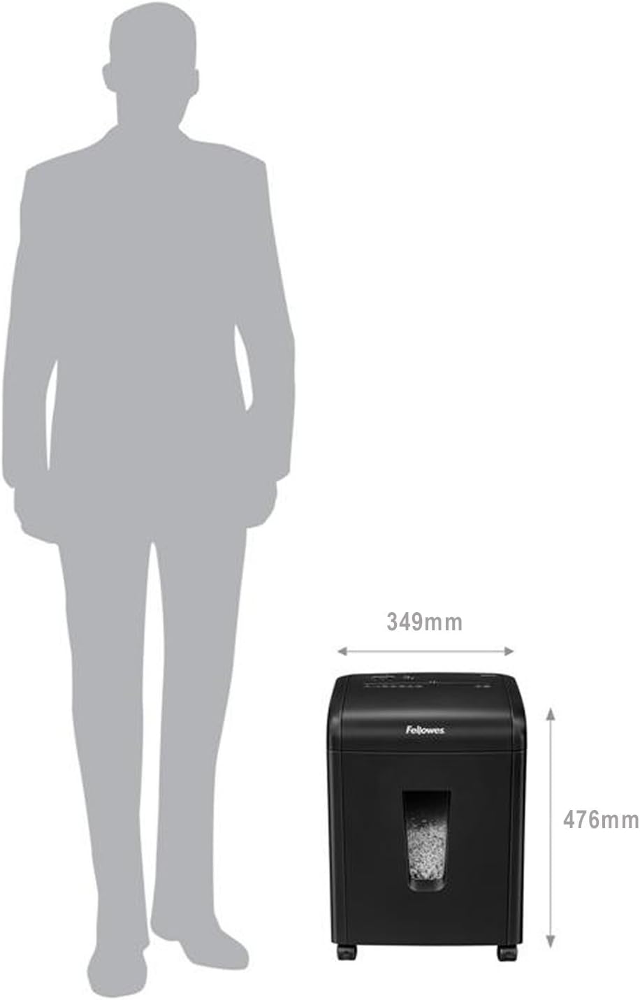 Fellowes Aktenvernichter 62Mc Microshred, 10 Blatt Mikro-Partikelschnitt 3x10mm (P-4), Papierschredd