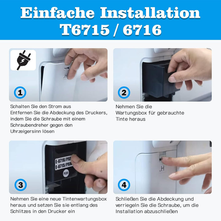 Nextpage Tinten-Wartungsbox für T6716&amp;T6715 oder C13T671600&amp; C13T671500,2 Stücke, passend für WF-472