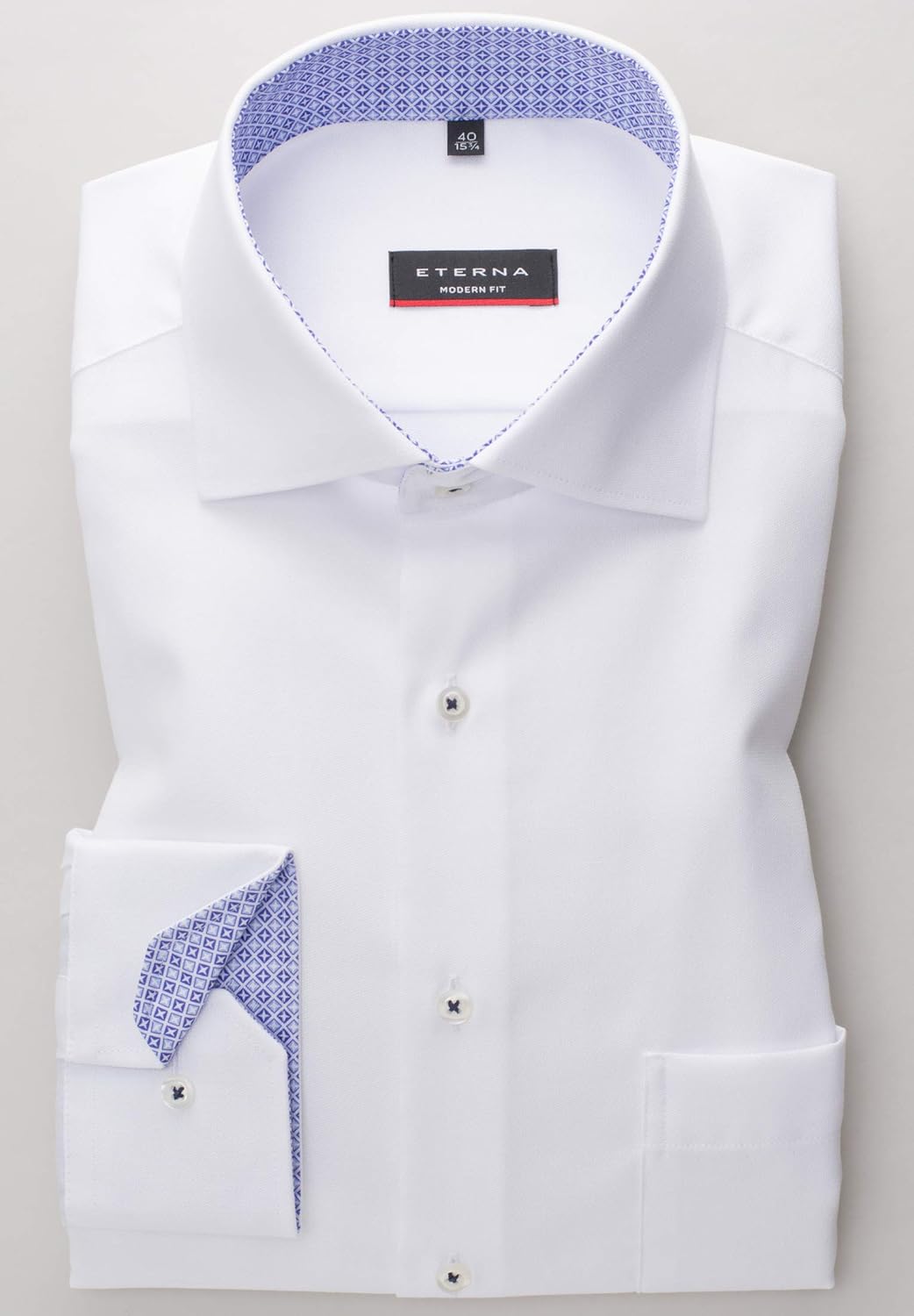eterna Langarm Hemd Modern Fit Struktur strukturiert