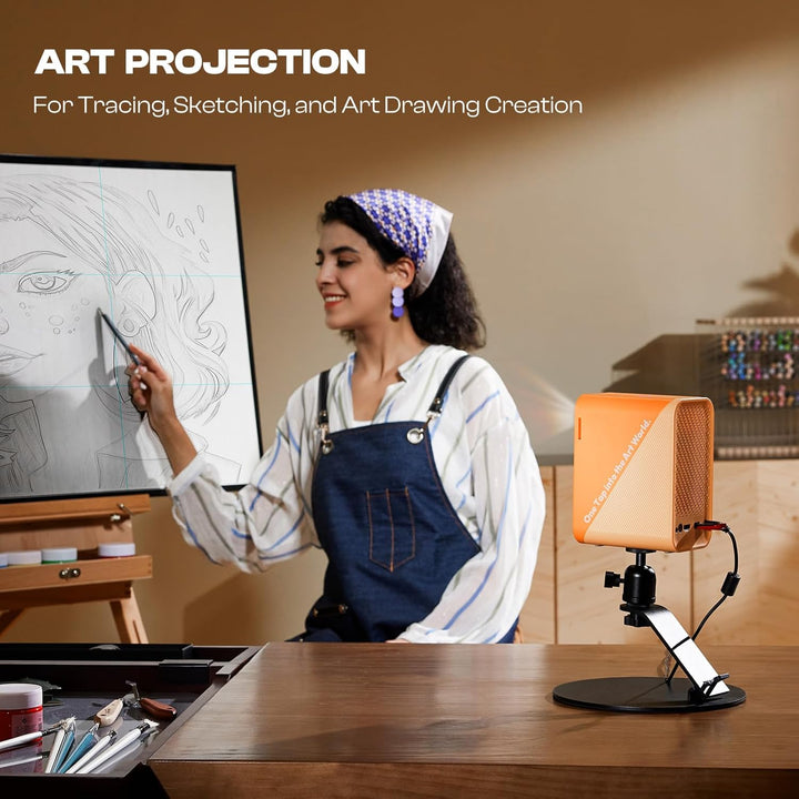 Caydo P1 Zeichen-Beamer mit exklusiver Zeichen-App für Künstler, tragbarer Autofokus & Keystone LED-