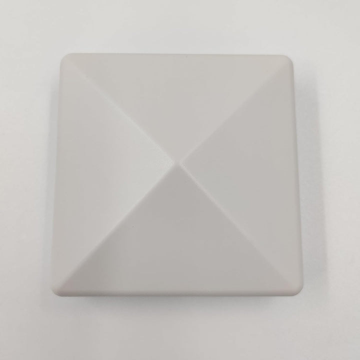 10 Stück Zaun Pfostenkappe 90 mm Pyramide Abdeckkappe cremeweiss für Pfosten 9 x 9 cm (UV stabilisie