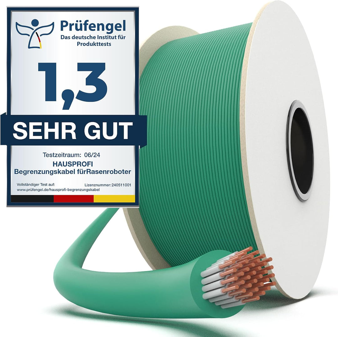 150m Universal Begrenzungskabel für Mähroboter, HAUSPROFI Begrenzungsdraht aus verzinntem Kupfer Beg