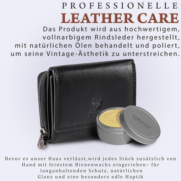 MATADOR Geldbörse Damen Portemonnaie Klein Frauen Geldbeutel Herren TüV Geprüfter RFID/NFC Schutz (B