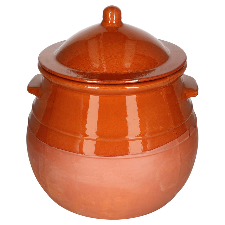 MamboCat Tontopf mit Deckel I 7 Liter I Stewpot, Eintopf, Suppentopf, Kochtopf I Mediterran I Unikat