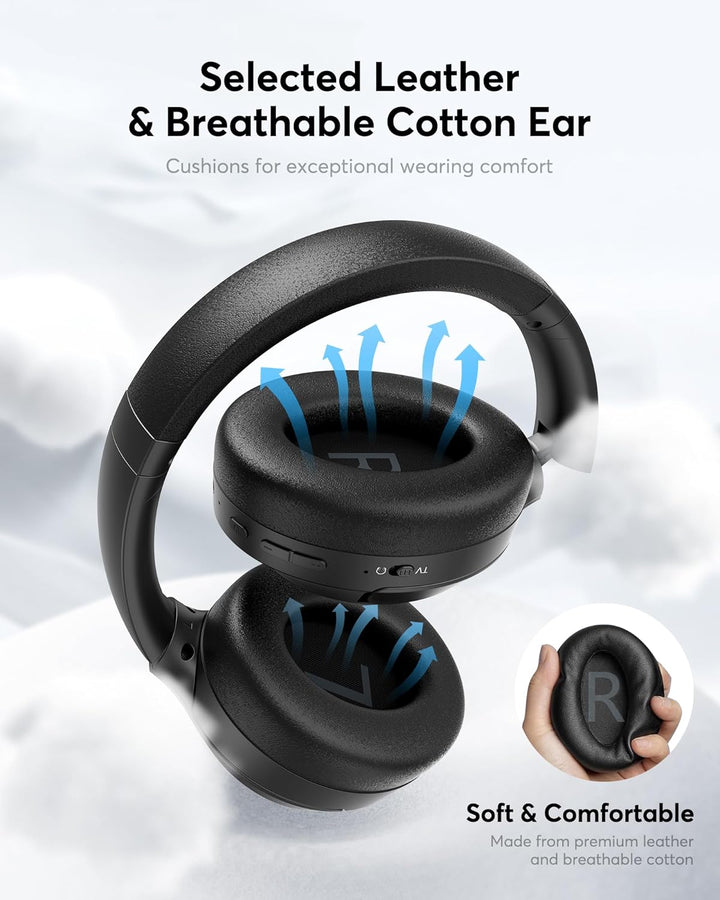 Doohoeek TV Kopfhörer Kabellos, Bluetooth 5.3 Over-Ear Headphones mit Ladestation&Digital Display, P