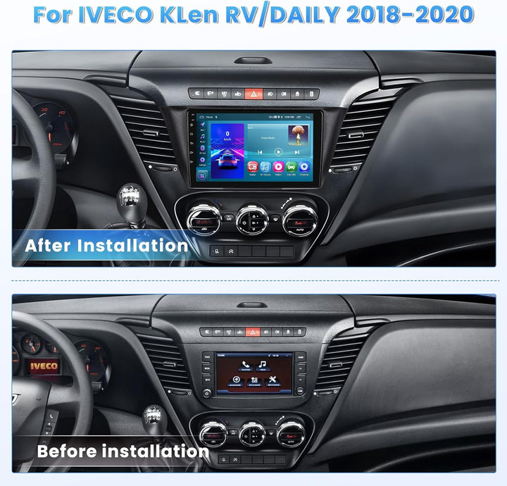 【2G+64G】 Hikity Android 15 Autoradio Für FIAT Iveco Daily VI 2014-2021 mit Wireless Carplay Android