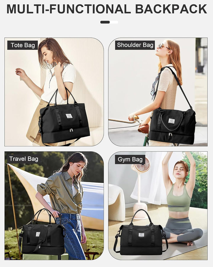 Reisetasche Damen Handgepäck Tasche Sporttasche Weekender Bag Schwimmtasche Wasserdicht Travel Bag D