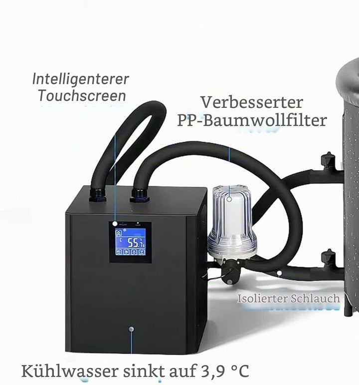 1/3 PS Water Chiller Kit für Eisbad, 32-122 ℉ 3 Modi Low Rauschen LCD-Touchscreen-Fernbedienung, Eis
