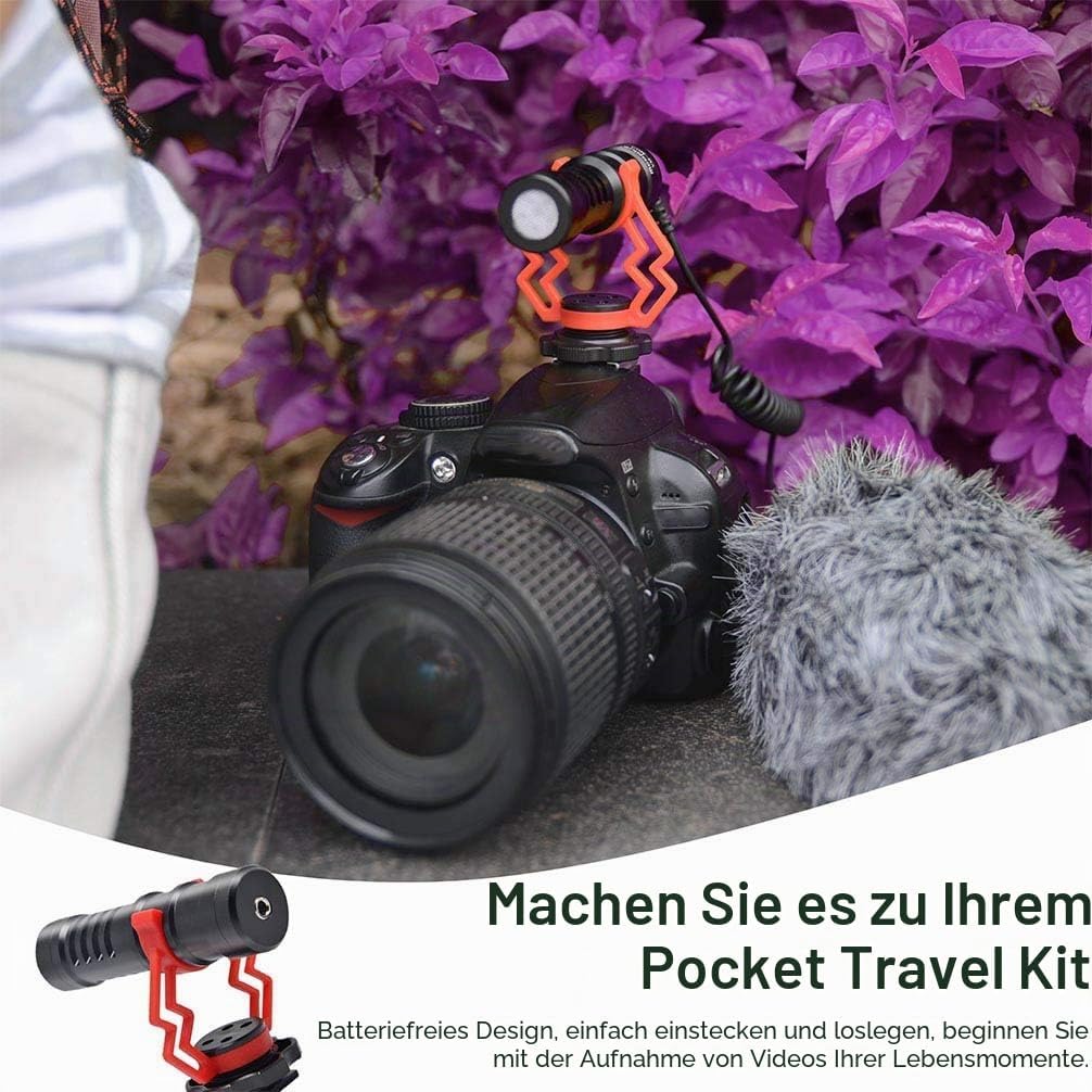 Venidice MCOVM-M03 Kamera Video Mikrofon Externe Niere Micro YouTube Aufnahme Vlogging Ausrüstung Ko