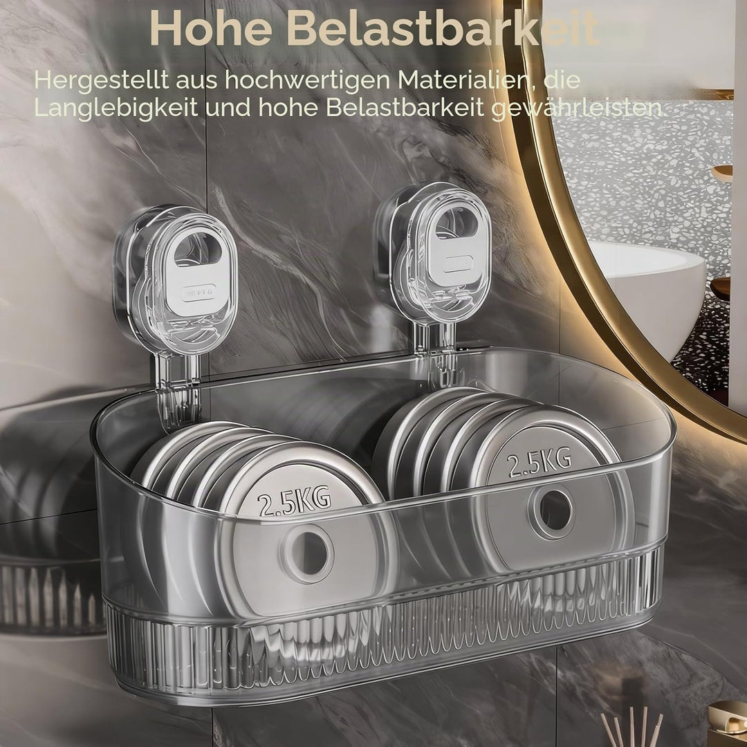 Duschablage Saugnapf, Badezimmer Regal Ohne Bohren Acryl Badewannenablage Duschkorb Ohne Bohren Mit